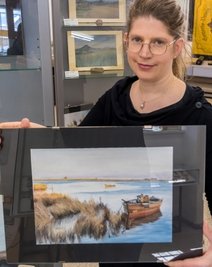 Katharina Tiede stellt ihre Werke im Zöblitzer Museum aus. 