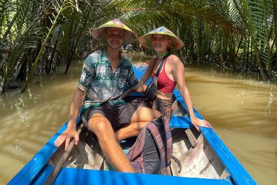 In Thailand waren die beiden Rochlitzer auch mit dem Boot unterwegs.