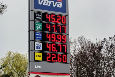 Das Angebot an den Tankstellen ist unterschiedlich wie hier an einer Orlen-Tankstelle in Litvinov.