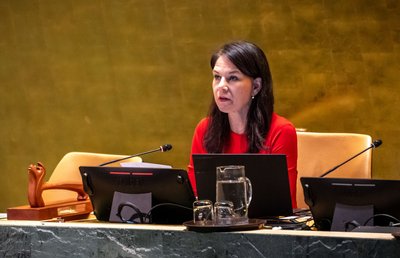 Noch bis September im Amt als Präsidentin der UN-Generalversammlung: Annalena Baerbock.