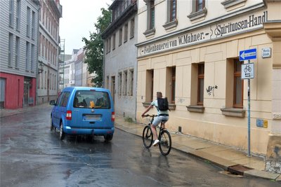 Die Moritzstraße in der Freiberger Altstadt steht 2025 im Bauplan der Stadt. Für den ersten Bauabschnitt sind 750.000 Euro und die Zeit von März bis Oktober veranschlagt.