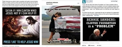 Donald Trump - Über Instagram, Twitter und Facebook machten aus Russland stammende Anmelder während des US-Wahlkampfes 2016 Gruppen für klar eingegrenzte Zielgruppen auf. Schnell zählten sie zahlreiche Follower, auch wenn die mit emotionsrührenden Bildern garnierten Botschaften mitunter an den Haaren herbeigezogen waren oder Politiker-Zitate wie eines von Hillary Clinton durch ein Bild in völlig anderen Kontext wurden.