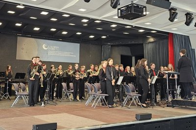 Das Orchester aus Mittelsachsen während des Wertungsspiels.