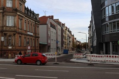 Am Dienstag wird die Moritzstraße zwischen Crimmitschauer Straße und Poetenweg für den Verkehr freigegeben.