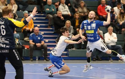 Mit Abstand bester Werfer im Spiel gegen Hüttenberg: Aues Maximilian Lux traf 13-mal. Zu seinem Leidwesen misslang ihm eine halbe Minute vor Schluss ein Siebenmeter, der den 28:28-Ausgleich bedeutet hätte. 