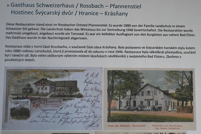 Aufnahme vom Gasthaus Schweizerhaus in Hranice-Krasnany/Rossbach-Pfannenstiel.