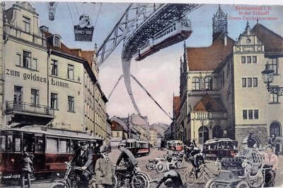 Reichenbach verbindet. Diesen Stadtslogan scheint diese Zukunftskarte aus der Zeit vor dem Zweiten Weltkrieg vorwegzunehmen.
