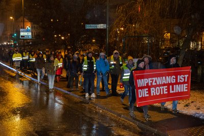 Auch im vogtländischen Auerbach waren Demonstranten unterwegs.