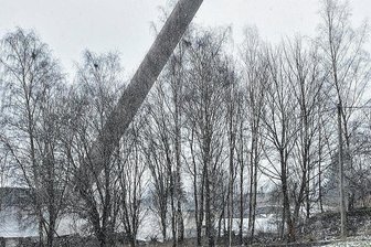 382 Tonnen fallen: Schornstein-Sprengung als Spektakel in Adorf - Der Moment, in dem der Schornstein fällt: Kurz vor 13 Uhr kippte der Koloss wie geplant zur Seite.