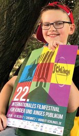 Der zehnjährige Frederik ist das diesjährige Maskottchen des Filmfestivals "Schlingel"