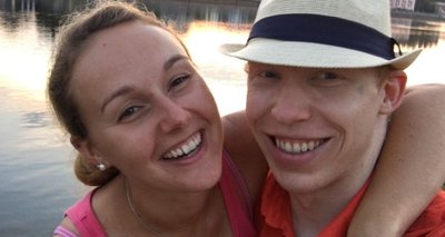 Joachim Eilers mit seiner Freundin Tamara, die in seiner Geburtsstadt Köln lebt. Beide sind seit Juni liiert.