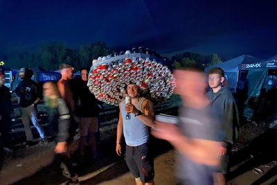 Nach dem großen Durst: der Sombreromann auf dem Simsontreffen.