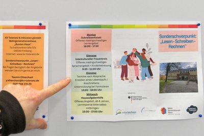 Im „Bunten Haus“ an der Tschaikowskistraße in Freiberg gibt es eine Schreibwerkstatt.