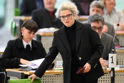 Linksfraktionschefin Susanne Schaper im Plenum.
