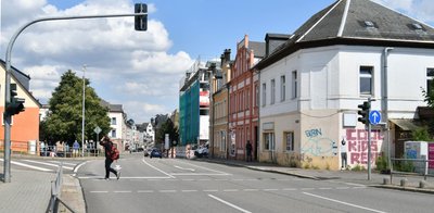 Blick von der Mittweidaer Bahnhofstraße in Richtung Rochlitzer Straße: Damit die Innenstadt attraktiver wird, sollen Ideen gesammelt werden. 