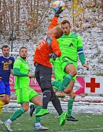 Werdaus Kapitän Tom Dörner konnte Neukirchens Keeper Florian Süß nicht überwinden. 