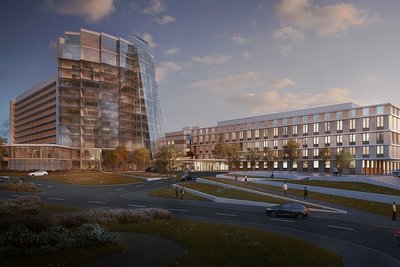 Bis Herbst 2022 soll an der Flemmingstraße ein neuer Krankenhauskomplex entstehen. Das Klinikum Chemnitz, mit 6500 Beschäftigten einer der größtenArbeitgeber der Region, will dort seine Klinik für Neurologie konzentrieren. Bislang befindet sich an dieser Stelle der Besucherparkplatz.