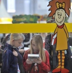 Jedes Jahr besuchen auch Kinder die Messe.