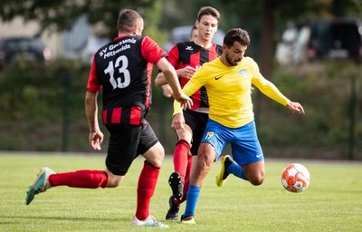 Andreas Hönig (l.) und Philipp Krasselt blieben mit Germania auch in Taucha ohne Erfolgserlebnis. Schon zur Pause lagen sie 0:2 zurück. 