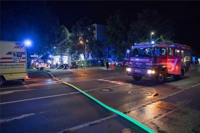 In der Nacht zum Samstag waren Rettungskräfte an der Maxim-Gorki-Straße im Einsatz.