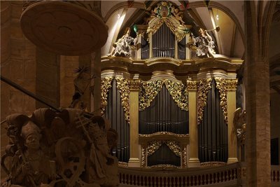 Die große Gottfried-Silbermann-Orgel im Freiberger Dom. Am Sonntagabend sind die diesjährigen Silbermann-Tage zuende gegangen. 