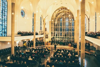 Die Aufführung des Schütz-Projektes durch die vier Chöre in Kassel.