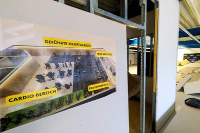 Dieser Plan zeigt, welche Bereiche das neue Fitnessstudio in Gelenau zu bieten hat.