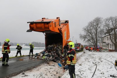 Die Augustusburger Straße musste wegen Räumungsarbeiten gesperrt werden.