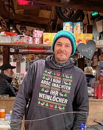 Ronny Thiemes Highlight: der Rosé- Glühwein, erstmals verkauft 2018.
