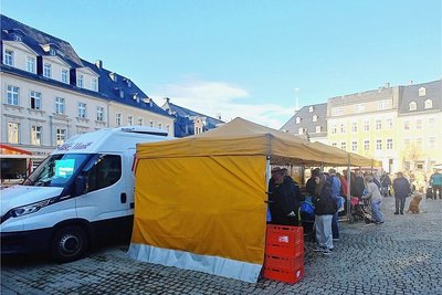 Wer bei "Käse Maik" einkaufen wollte, musste etwas Geduld mitbringen. 
