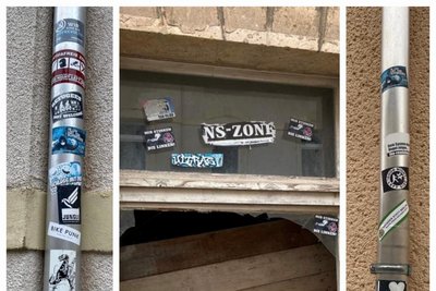 An der Bergstraße in Mittweida sind etliche Aufkleber mit rechten Slogans und Parolen verteilt worden. 