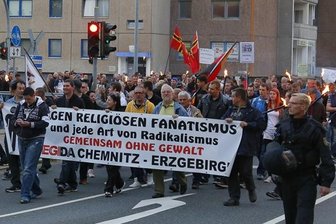 400 Demonstranten bei Pegida in Chemnitz -
