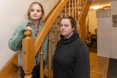 Einbruchsopfer: Susanne Fritzsche und Tochter Ella aus Bärenstein. Beiden wurden ihre Fahrräder gestohlen.