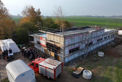 Richtfest für das neue Feuerwehrgerätehaus in Lauenhain war im November.