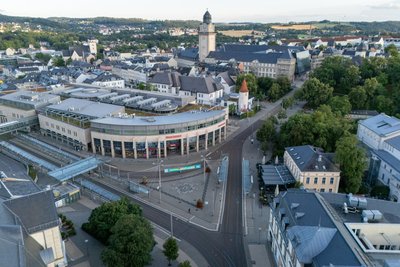 Gleisdreieck der Plauener Straßenbahn am Postplatz: „Wie können wir die Innenstadt lebenswerter machen?“