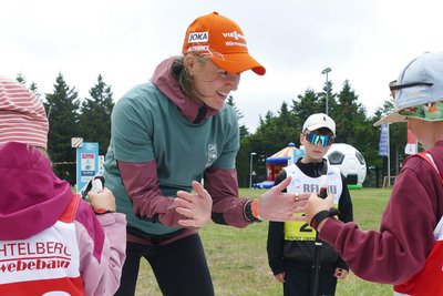 Für die Teilnehmer der Rocket Academy hatte Biathlon-Olympiasiegerin Denise Herrmann-Wick so manchen Tipp parat.