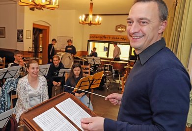 Thomas Haase ist seit Oktober der neue musikalische Leiter des Nachwuchsorchesters des Bergmusikkorps Saxonia Freiberg. 