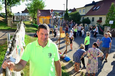 Großen Zuspruch fand 2022 das Kinder- und Heimatfest der Neuen Heimat. Hier Martin Fiedler von der Siedlergemeinschaft.