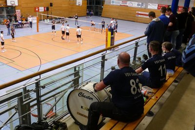 Die lautstarken Trommler aus dem Vogtland trugen zu einer tollen Stimmung in der Halle bei.