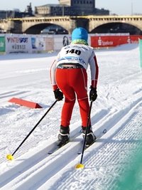 Nachwuchs in der Weltcup-Loipe: Auf der Strecke am Dresdner Elbufer wird am Mittwoch ein Sachsen-Cup ausgetragen. 