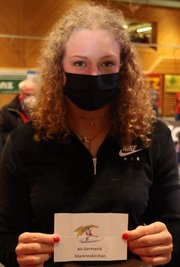 Lilly Schneider, Nachwuchsringerin des Jahres, zog das Los des AV Germania Markneukirchen für die anstehende Achtelfinalpaarung mit dem AC Lichtenfels. 