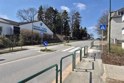 Der Zebrastreifen in Stollberg an der Hohensteiner Straße ist fertig.
