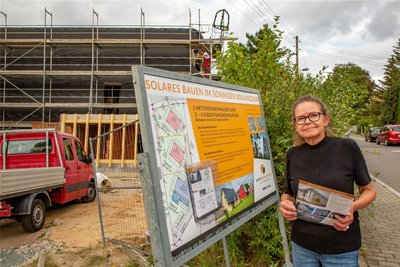 Architektin Evelyn Hedrich hat das Mehrfamilienhaus an der Harrasallee entworfen.