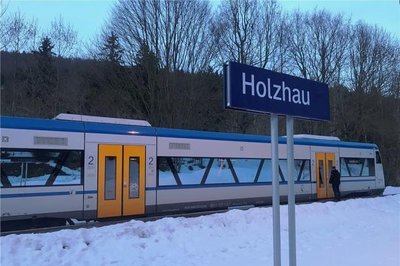 Endstation: Die Freiberger Eisenbahn fährt heute noch bis nach Holzhau. Wenige Meter hinter dem Bahnhof endet das Gleis. 