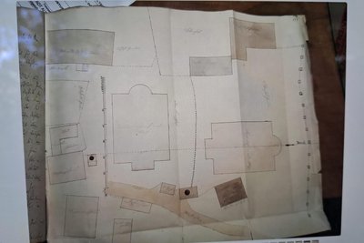 Diesen alten Plan hatte Angelika Nikolai im Kirchenarchiv gefunden.