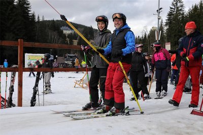 Die Chemnitzer hatten am Sonnabend zielsicher das kleine Skigebiet an der Grenze angesteuert.
