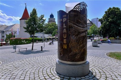 Ein Wendedenkmal hat Plauen bereits. Nun will sich die Stadt - gemeinsam mit Leipzig - um das Zukunftszentrum für Deutsche Einheit bemühen.