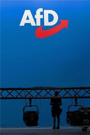 Vorbereitungen für den AfD-Bundesparteitag in Riesa. 