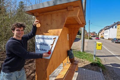 Den Zielwunsch gibt man mit einem Holzknopf an. Leider bleibt es in diesem Fall beim frommen Wunsch.