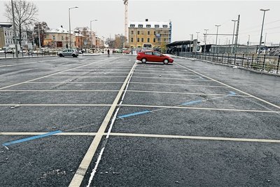 Ein möglicher Standort für Flugtaxis ist der Parkplatz am Freiberger Bahnhof. 